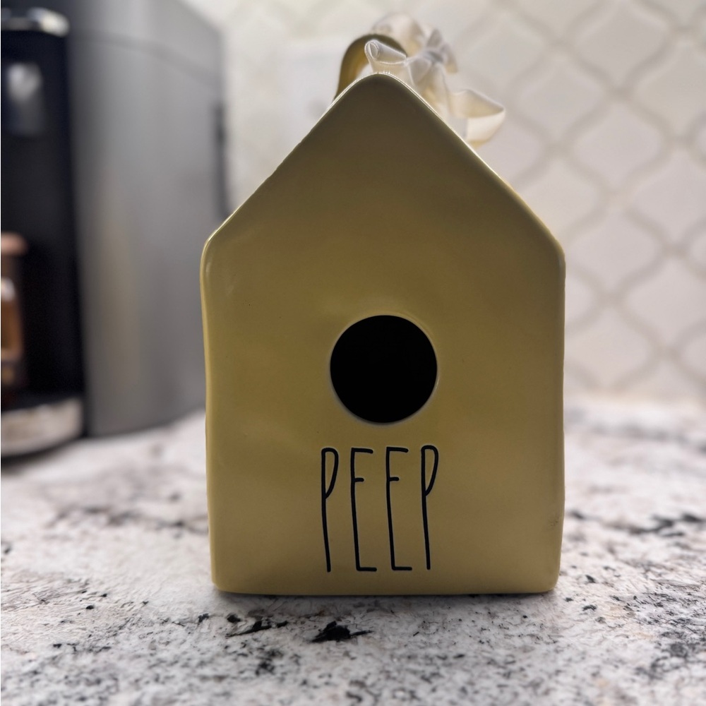 Rae Dunn peep birdhouse